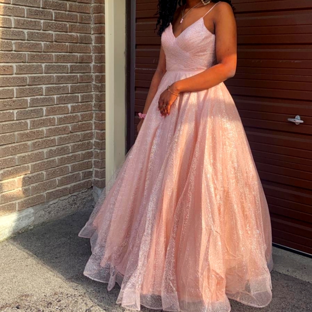 Size 8, Light Pink, Terani Couture dress.